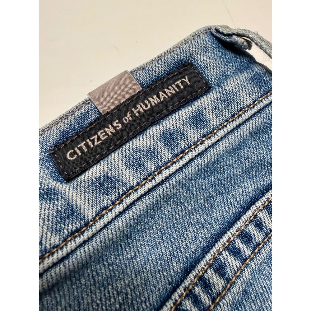 Citizens of Humanity Olivia High Rise Slim Ankle Jeans Button Fly 24 Distressed - Picture 6 of 13